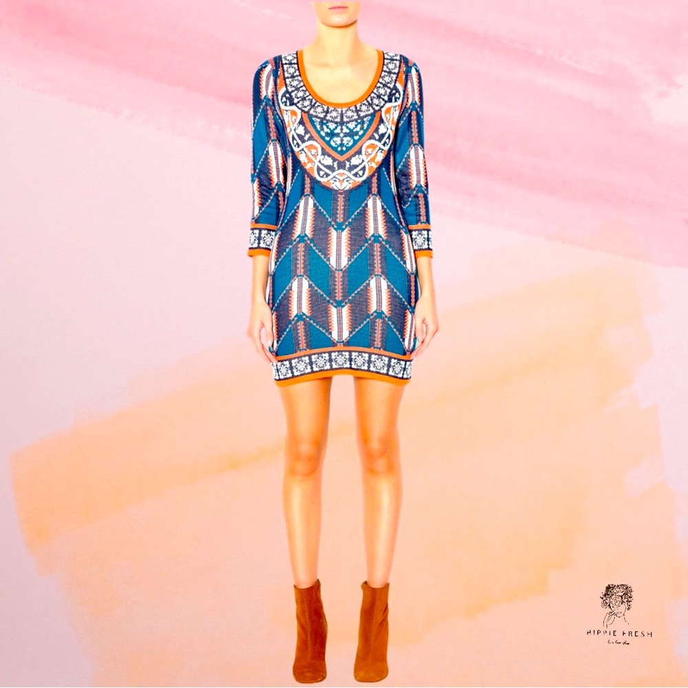 Flying Tomato Chevron Sweater Dress Size M